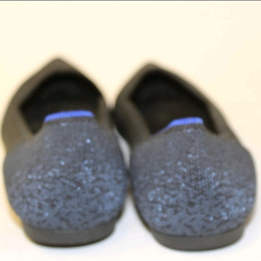 Rothy's Navy Sparkle Ballet Flats The Point Ballet Flats  9 40 HTF! - Picture 5 of 13